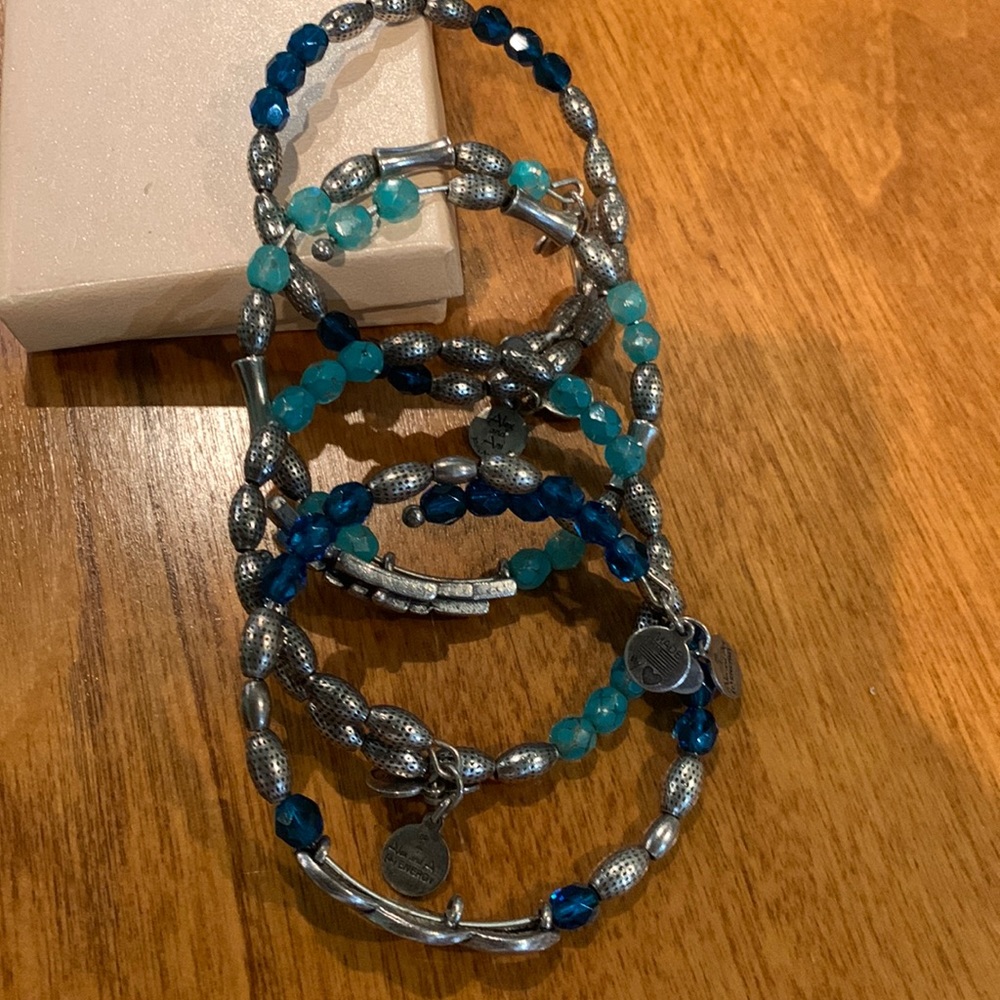 Alex and Ani bracelet stack